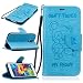 Produktbild Chreey Samsung Galaxy S5 GT-i9600 / SM-G900F (5.1 Zoll) Hülle Cover Case Leder Muster Flip Etui ,Kreditkartenslot, Sie können Ihr Telefon Shell schützen (DON'T TOUCH MY PHONE)