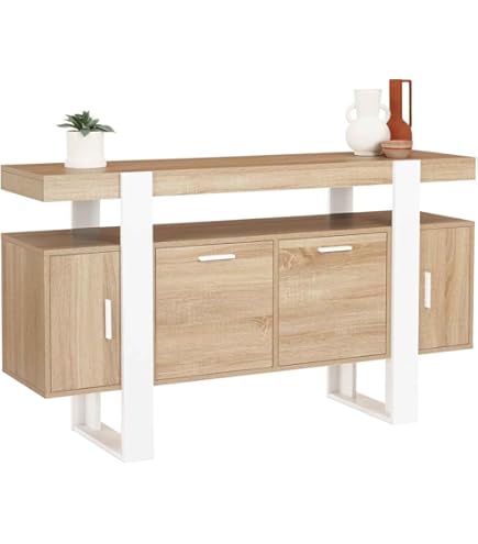 Tavolo Da Pranzo Phoenix 160 Cm - Legno E Bianco, 6 Posti - Foto 3