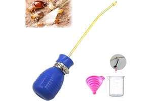 FREEBIZ Power Bulb Duster Pest Control Sprayer Earth Applicator for Garden Bed Bugs Roaches Ants Pests With Copper Tube (Blue)
