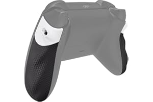 eXtremeRate Flexor Carcasa de Grip con Trigger Stop Kit para Xbox Series X/S Control Agarre de Goma Antideslizante Quickshot Gatillos Ergonómico para Xbox Core Mando-Diamante Textura(Blanco)