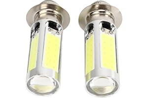 Fydun LED Headlight Bulbs - 2x 6000K BA20D White H6M COB Led Bulb For Motorcycle Headlights High/Low Beam Light Motor Bike/ATV Headlight Fog Light Bulb PX15d P15D25-1