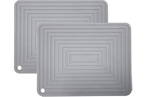 Amusingtao 2 Pack Large Silicone Trivet Mats/Hot Pads,Heat Resistant Pot Holder,9"x12" Rubber Trivet Mat for Hot Pan and Pot Hot Pads,Non Slip Flexible Durable Rectangular Placemats