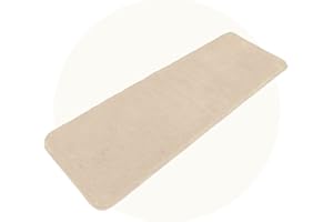 Carvapet Alfombra de Baño Alfombra Ducha Antideslizante Suave Felpa Microfibra Alfombras y Moquetas Alfombrilla para Baño (Beige, 50x150cm)