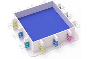 Nicpro Adjustable Molds Housing for Silicone Mold Making, Reusable Plastic Housing Frame Mold Making Silicone Rubber, for Resin Molds Kit, Soap Molds, Candle Molds with Binder Clips, Double-Sided Tape