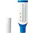 Easy Peak Flow Meter for Adult to Monitor Lung Function, Expiratory Flow Meter, Color Coded Indicator, Standard Range for Adult, Lung Test Device, Lung Capacity Tester (White)