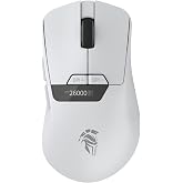 Throne Raito RefleX 26000 Dpi Pixart PAW 3395 OLED Ekran & Makro Yazılım 59gr RGB Kablosuz Gaming Mouse - Beyaz (Tri Mod 2.4 