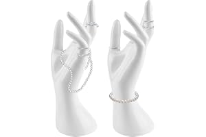 Armbandsutställningsstativ, 2 st handsmyckesställ, skyltdocka hand, ringar, utställningsstativ, smyckeshållare, kvinnlig hand