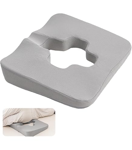 Anti Decubitus Kussen, Gel Zitkussen met Hoes voor Sedentaire Liggende Mensen Werknemers Billen Aambeien Stuitbeen Staartbeen Pijnverlichting Kussens voor Kantoorstoel