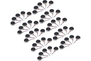 WAKECTS Lot de 50 mini moteurs de vibration DC 3 V 10 x 2,7 mm, micromoteurs de vibration légers, silencieux et durables pour montres, téléphones portables et tablettes