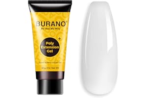 ‎BURANO BURANO Poly Nagel Gel Poly Nagelverlängerungsgel, 60ml Builder Gel Poly Verlängerungsgel Trendy Nagel Gel Builder für Nägel (Clear)