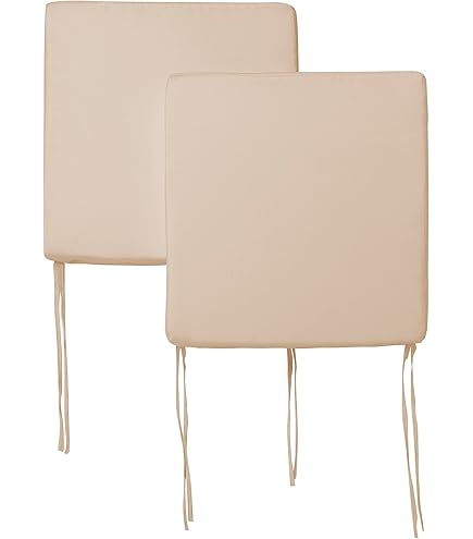 Set Cuscini Per Sedia Con Fibbia - Quadrato 40x40x5cm, Antiscivolo, Lavabile, 2 Pezzi