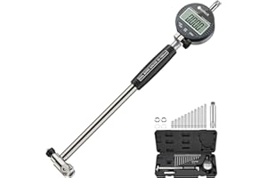 Neoteck Bohrungslehre Messuhr Set 50-160 mm Innendurchmesser Messuhr Aluminiumlegierung Hohe Präzision 0,01 mm Dial Bore Gauge Industriemesswerkzeug Silber+Schwarz