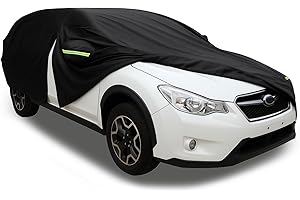 WOMAIKE-GARDEN Universal Car Cover 480*190*190cm - Driver Side and Front Passenger Side Zipper Openings - Windproof, Snowproof, Dustproof, Scratch-Resistant, UV Protection - All Season Full Car Cover for Most SUVs