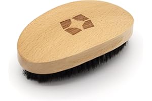 SHYNEDURAGS SHYNE Brosse à Cheveux Doux et Incurvée | Brosse 360 Waves avec Poils de Sanglier Renforcés | Parfait pour Les Waves et La Barbe | Brosse de Toilettage Quotidienne pour Hommes | Compact et Convivial