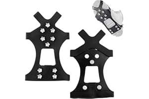 SYHSYC Steigeisen Leichte EIS- und Schnee-Grip-Stollen, Traktionsstollen zum Hineinschlüpfen in Stretch-Schuhe