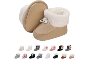 outfit spring Bottines Bébé Garçon Fille, Naissance Hiver Chaud Douce Bottes de Neige Berceau Chaussures Tout-petit Antidérapant Premiers Pas Enfant Boots pour 0-18 Mois Bébé Unisex