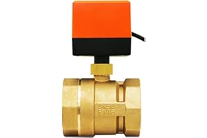 ROOWARMER AC220V AC24V DC12V vanne motorisee 2 voies - Vanne a sphere 2 voies motorisee DN15 DN20 DN25 DN32 DN40 DN50 (AC220V DN50)