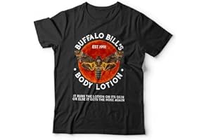 ERKIC Short Sleeve Buffalo Bill’s Body Lotion Tshirt Unisex - Silence, Horror, Lambs, Hannibal Shirt Top Sweatshirt Black L
