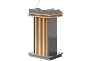 JIANRUI Church Pulpit Wood Lectern Podium Stand, Teaching Speech Lectern Desk Customer Reception Podiums for Conference Auditorium Classroom Office