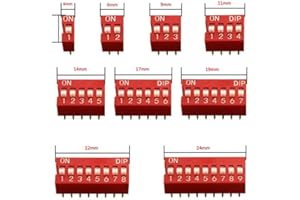 DollaTek Zestaw prze??czników Dip Dwurz?dowe 1 2 3 4 5 6 7 8 9 Pozycje