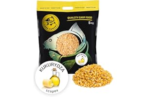 CARP TARGET - Maïs d'appât Naturel pour la Carpe -Amorce conditionnée en Paquets de 5 kg ou 12 kg - Grains de maïs cuits pour la pêche aux Poissons de la Famille des carpes