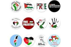 YANGSHINE Anstecknadel mit Palästina-Flagge, "I Support Palästina Save Palästina", kostenlose Palästina-Nationalbrosche