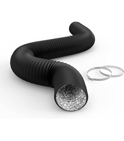 HOIIME Preheater Hose Air Inlet Pipe, Aluminum Foil Heater Duct Pipe Car Air Ducting Hose Vent