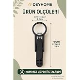 Deyhome 3X B&uuml;y&uuml;te&ccedil;li Paslanmaz &Ccedil;elik Tırnak Makası, T&ouml;rp&uuml;l&uuml; ve Sı&ccedil;rama &Ouml;nleyici, Rahat Tutuşlu Siyah