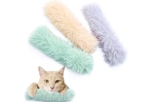 WOOTONG Jodsen 3 Packungen Katzenminze Spielzeug, Interaktives Katzen Spielzeug Kitten Plüschkissen mit Katzenminze und Akustisches Papier, Kätzchen Spielzeug Katzenminze für Katzen, Linderung von Langeweile