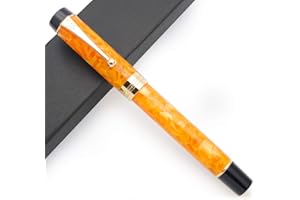 CZXWYST JINHAO Century Tofu 100 18KGP Golden Plated Resin Fountain Pen (Yellow and Stone, Medium Nib)