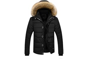 Celucke Steppjacke Herren Winterjacke Parka Mit Kunstfell Kapuze, Männer Kapuzenjacke Winterparka Wintermantel Dicke Warm Winter Jacke Mantel