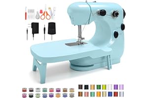 NEXGENZ Sewing Machine - Portable Mini Design, Suitable for Beginners, Adults & Children, with Basic Sewing Kit & Dual-Speed Foot Pedal, Perfect for Home Use (Blue)