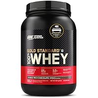 Optimum Nutrition (ON) Gold Standard 100% Whey Protein Powder 2 lbs, 907 g (Double Rich Chocolate), for Muscle Support…