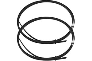 YINETTECH 2 unids Guitarra Binding Purfling Guitarra Acústica Clásica Encuadernación Guitarra Binding Borde Trim Guitarra Accesorios Guitarra ABS 1650x7x1.5mm Negro