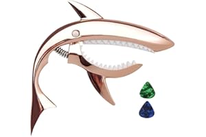 Imelod Kapodaster Hai Kapodaster aus Zinklegierung für Akustik- und E-Gitarren mit gutem Griffgefühl, ohne Fret Buzz und langlebig(Rose Gold)