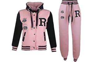 A2Z 4 Kids Survêtement de baseball unisexe pour filles et garçons R Fashion Fox et NYC Sweat à capuche avec jogging B.B Contrast Jacket Ensemble à manches longues pour enfants de 2 à 13 ans