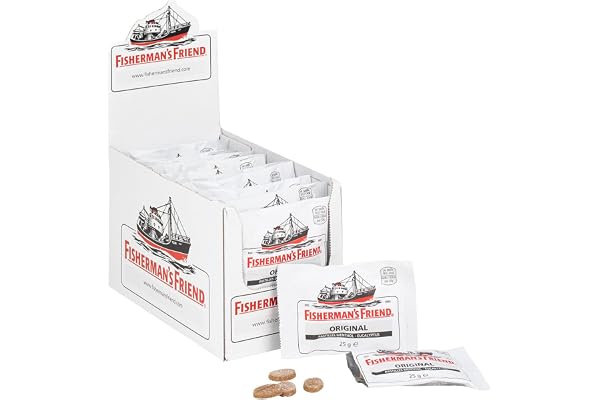 Fisherman's Friend - Sachets Menthol Eucalyptus Original - Force et Fraîcheur - Haleine Fraîche - Lot Idéal pour Partage entre Amis ou au Bureau - Boîte de 24 Sachets de 25g
