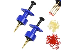 GENERIC 2 Pcs Micro Bait Bands Carp Fishing Accessories - Pellet Bander Tool with 650 Bands for Freshwater Fishing