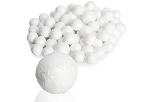 ‎COM-FOUR com-four® 90x Schneekugeln - Polyfoam Deko Kugeln - vielseitige Weihnachtsdeko mit Glitzer - Christbaumschmuck (Ø 1,5 cm)