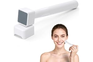 ALIIP Derma Stamp Non réglable Derma Stamp 0.5mm 100 Pointes Microneedling Stamp, pour Le Visage, Rides, Vergetures, Cheveux Barbe, La Croissanc Cheveux Needles Professional Microneedling Derma