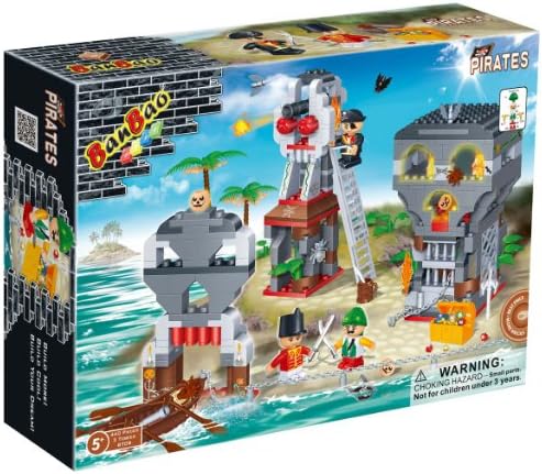 Low Cost Great Value Games &amp; Toys BanBao Building Blocks Bricks Construction Pirate Island Battle War - Get Creative Fun Gift Present for Stocking Fillers, Xmas, Christmas, Easter, Birthdays, Pocket Money Treat or Reward Idea - Children Child Boys Boy Kids - One Supplied