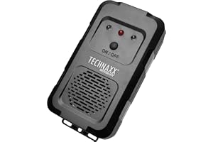 Technaxx Ultraljudsskrämma mot mård och gnagare TX-368 med LED-blixt, 12–24 kHz frekvens, 20 m² räckvidd, batteri eller 12V-s