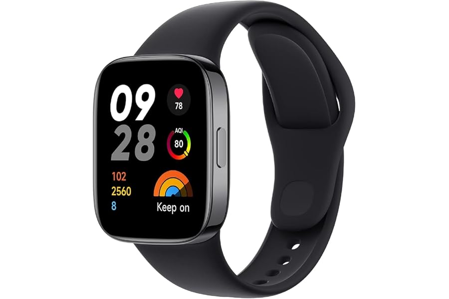 XIAOMI Redmi Watch 3, 1.75" AMOLED Display, 121 Fitness-Modi, SPO₂-Messung & 24-Std-Herzfrequenzüberwachung, Bluetooth Anrufe, GPS