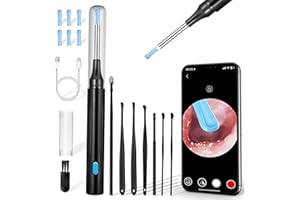 YEECKA Otoscopio Pulizia Orecchie con 8MP Telecamera Ultra, 1920P Pulisci Orecchie Adulti con Lente da 3.2 mm e 6 LED, Pulitore Orecchie a 360° Specchio per iOS, Android e iPad