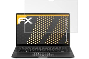 atFoliX Panzerfolie kompatibel mit Asus Zenbook Flip 14 UX463FL Schutzfolie, entspiegelnde und stoßdämpfende FX Folie (2X)