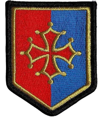 Écusson Brodé Nouvelle-Aquitaine - Tissu Avec Velcro (scratch) - Collection Région, Dimension 8x6.5 Cm - 7