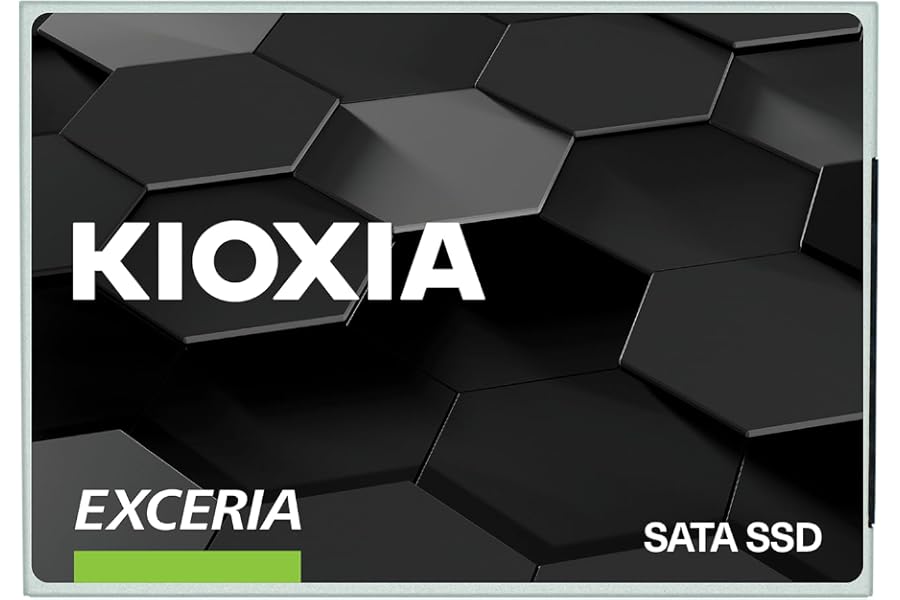 Amazon listing image: KIOXIA Former Toshiba Memory EXCERIA SATA SSD 480GB - 2.5 inches, 555MB/s Read & 540MB/s…