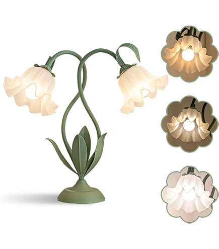 Veilleuse LED, Lampe De Table Décorative En Cristal En Pot De Tulipe