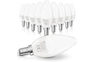 Mastery Mart E14 Glühbirne Warmweiss, E14 Led Glühbirne Nicht Dimmbar Led Lampe 2700k Ersetzt 40W Halogenlampe Leuchtmittel Kerzenform Retro Decorative Filament Led Schraublampen 10er-Pack