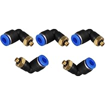 Lot De 4 Raccords Pneumatiques Coudés 90° M6 à 6 Mm Push In - Qualité Industrielle